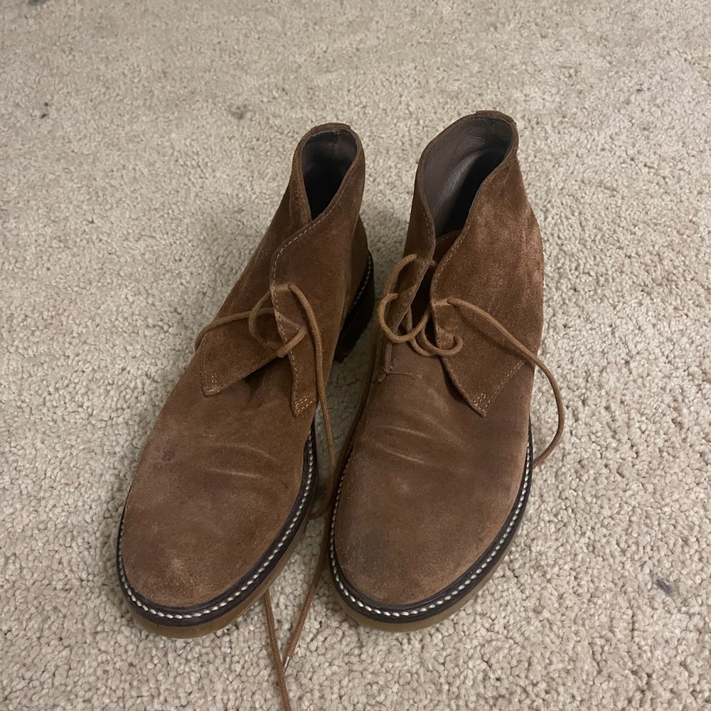 Barneys New York Brown Suede Chukka Boots